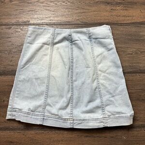 Classic Gray Denim Skirt